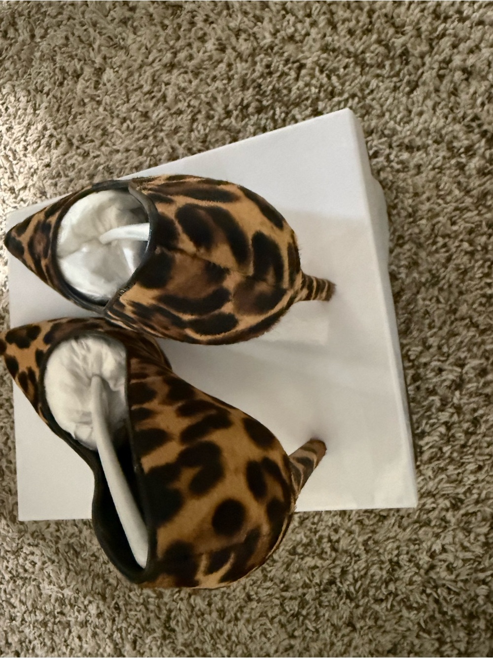 Nine West Leopard Print Pointed Pumps - Brown/Black - Picture 6 of 7